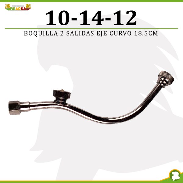 BOQUILLA 2 SALIDAS EJE CURVO 18.5 CM