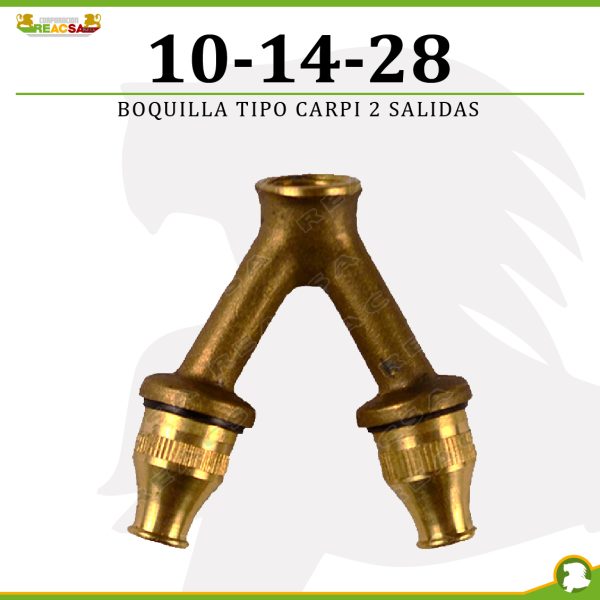 BOQUILLA TIPO CARPI 2 SALIDAS