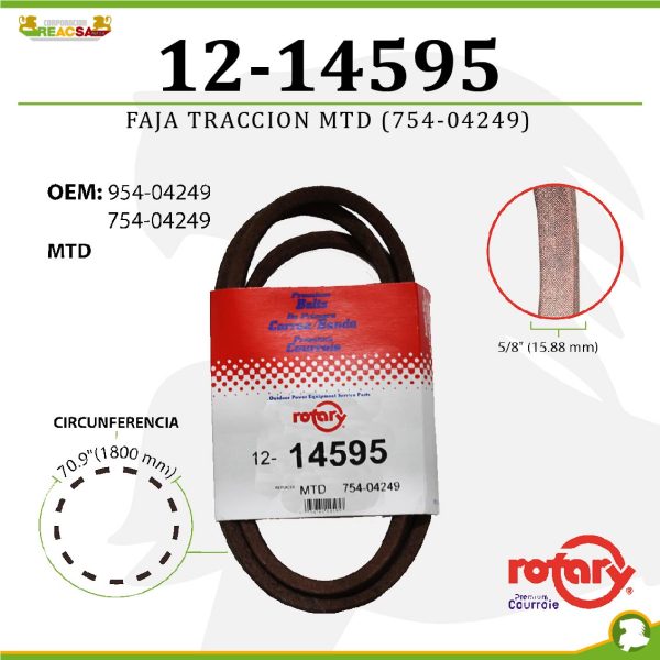 FAJA TRACCION MTD (754-04249) (5/8" x 70.9")