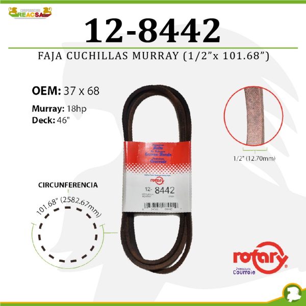 FAJA CUCHILLAS MURRAY (1/2" X 101.68") DK46