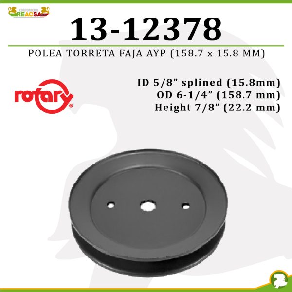 POLEA TORRETA AYP (158,7 X 15,8 MM)