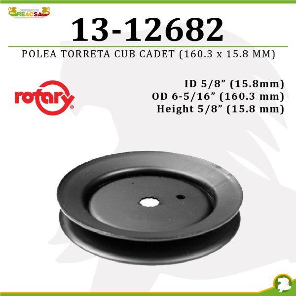 POLEA TORRETA CUB CADET (160,3 X 15,8 MM)