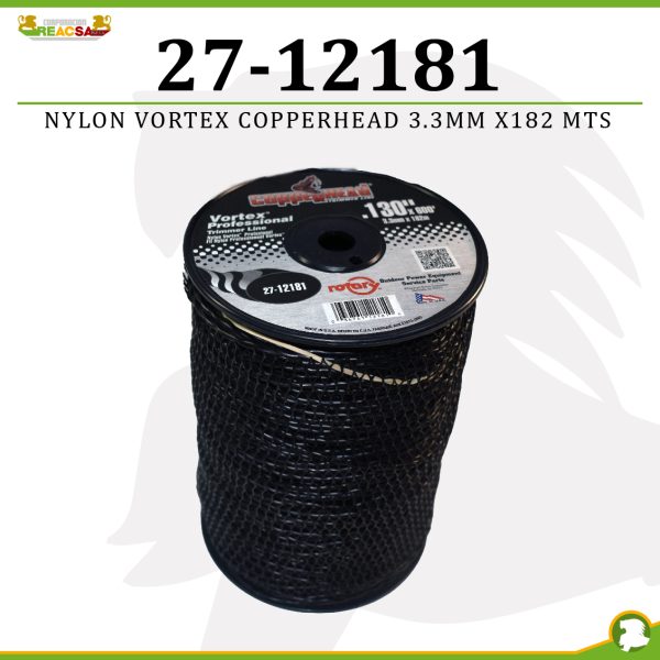NYLON VORTEX COPPERHEAD 3.3MM X182 MTS