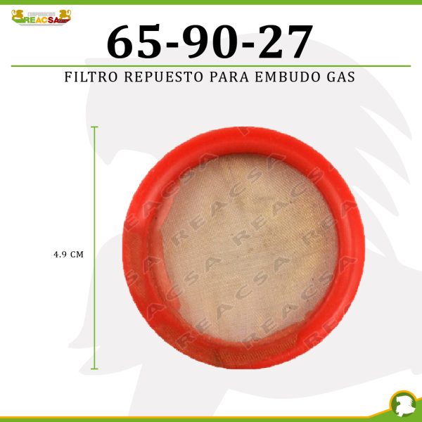 FILTRO REPUESTO PARA EMBUDO GAS