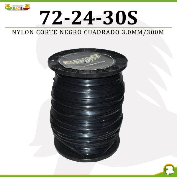 NYLON CORTE NEGRO CUADRADO 3.0MM/300M
