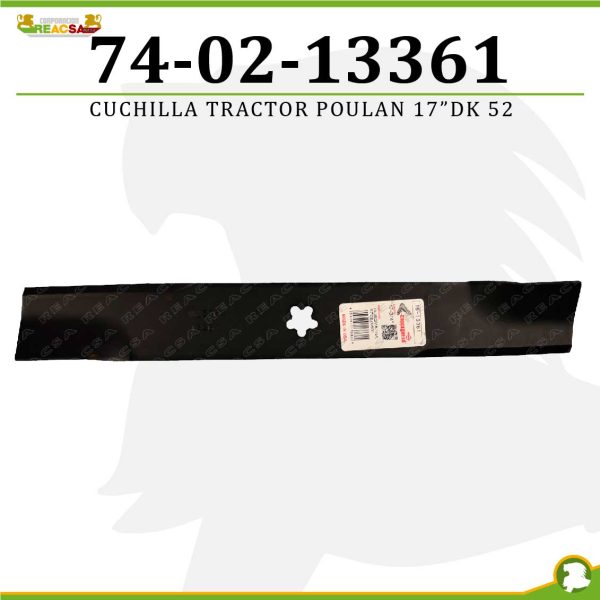 CUCHILLA TRACTOR POULAN 17" DK 52"