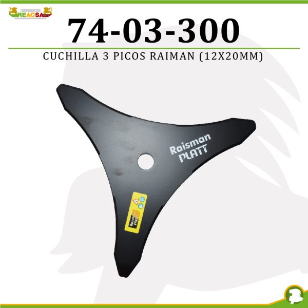 CUCHILLA 3 PICOS RAISMAN (12X20MM)
