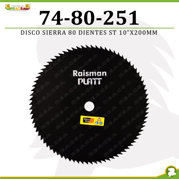 DISCO SIERRA 80 DIENTES ST 10"X200MM