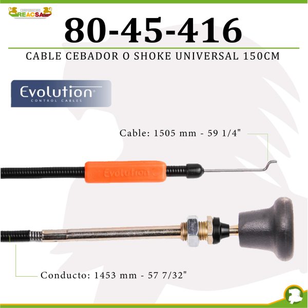 CABLE CEBADOR O SHOKE UNIVERSAL 150 CM
