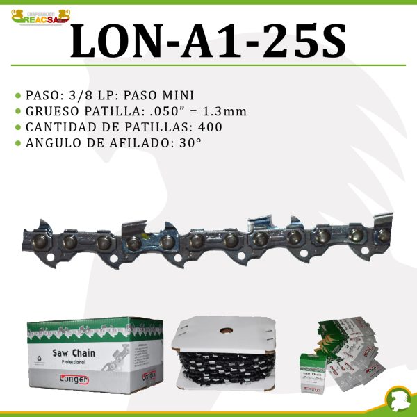 CADENA PASO 3/8 LP EN .050"=1.3MM(400P)