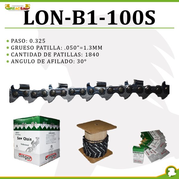 CADENA PASO 0.325 EN .050"=1.3MM(1840P)