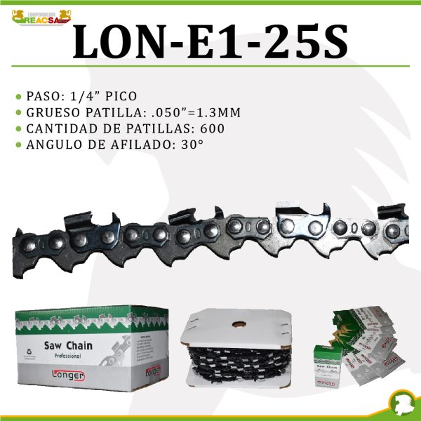 CADENA PASO 1/4" PICO .50"=1.3MM(600P)